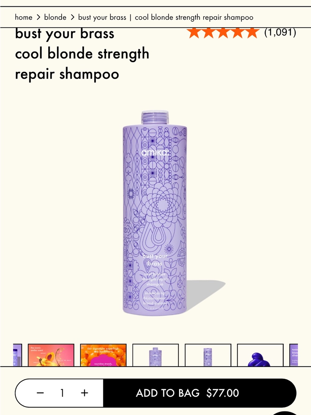 Amika Bust your Brass Shampoo
